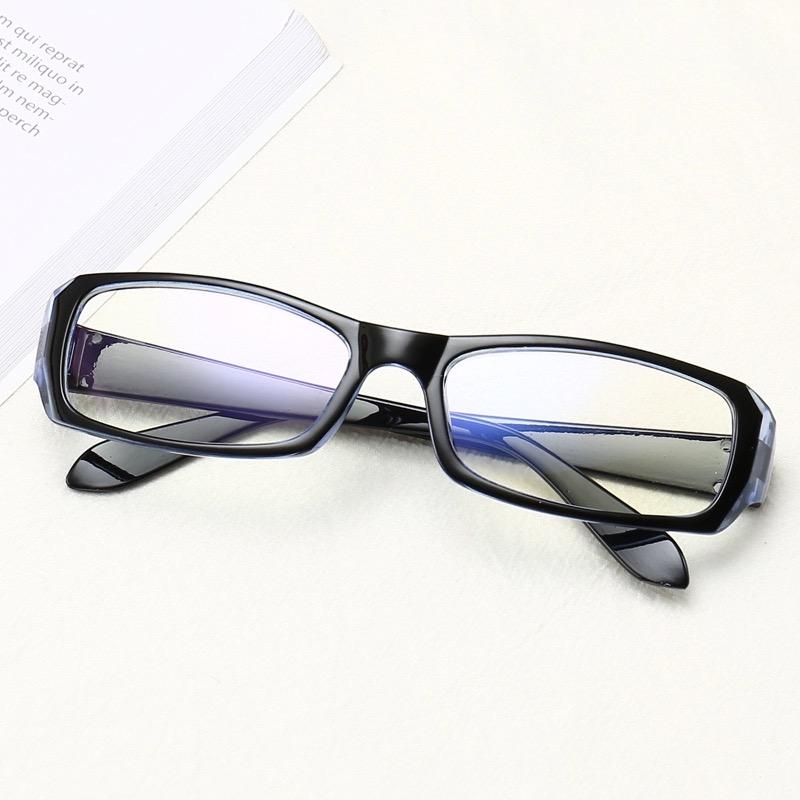 Retro Square Small Frame Glasses Women Girls Y2K Black Plastic Narrow Frame Anti Blue Light Glasses Fashion Versatile Glasses