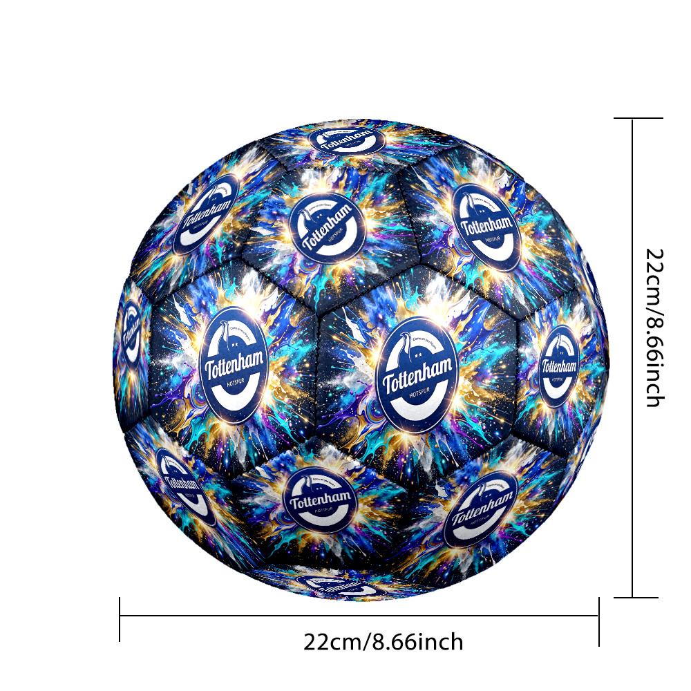 Tottenham Hotspur Theme Soccer Ball Size 5 Soccer Ball Soft Touch Professional Training Football for Outdoor Sports