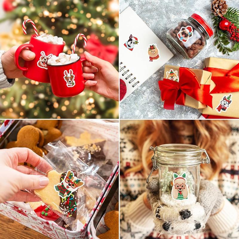500 Buc. Autocolante de Crăciun Cățeluși de Crăciun Autocolante Autocolante pentru Jurnal Scrapbook Decor Autocolante pentru Petrecerea de Sărbători
