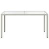 Vidaxl Stół Ogrodowy, 150X90X75 Cm, Szkło I Rattan Pe, Biały