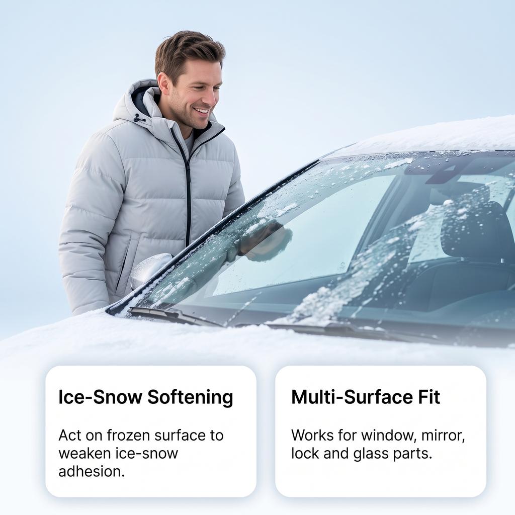 Schneeschmelzer - Eis-Spray für Auto-Windschutzscheiben, Schlösser und Spiegel - Schnee und Eis, 100ml