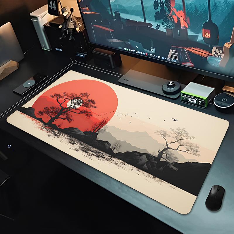 Sunset Scenery Pc Keyboard Desk Mat Large Office Accessories Laptop Mouse Pad Gamer Gaming Anime Mousepad Natural Rubber Carpet