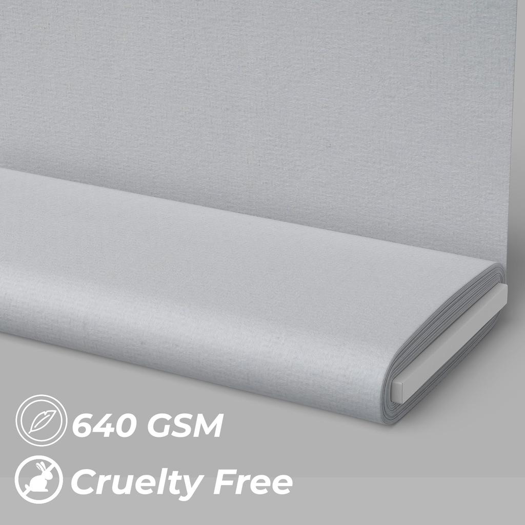 Premium Weißer Flanell Baumwollstoff für Jacken – 425 GSM, Garngefärbt, 148 cm breit