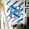 SC Heerenveen Wall Tapestry Aesthetic Wall Hanging Printed Fabric Blanket Decorative Tapestries for Bedroom Living Room Home Decor