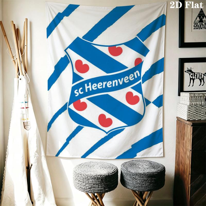 SC Heerenveen Wall Tapestry Aesthetic Wall Hanging Printed Fabric Blanket Decorative Tapestries for Bedroom Living Room Home Decor