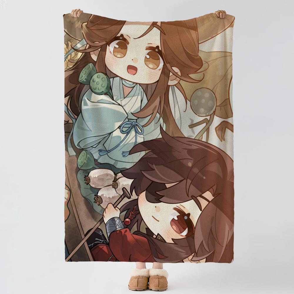 Anime H-Heaven Officials Blessing-g Throw Thick Comfort Flannel Quilt, Multi-scene Use Indoor Outdoor Daily Nap