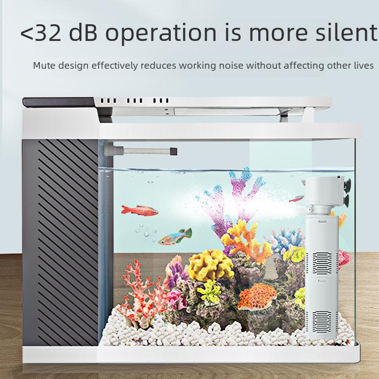 Pompe de filtration d'aquarium 3 en 1: Système silencieux de circulation et d'oxygène pour aquarium