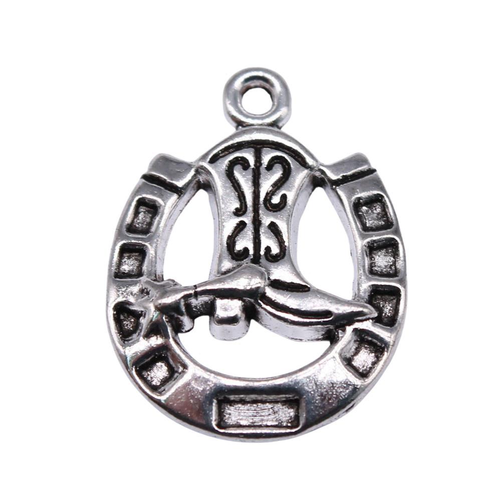 Vintage Horseshoe Charms Alloy Metal Pendants For DIY Jewelry Lucky Themed Accessories