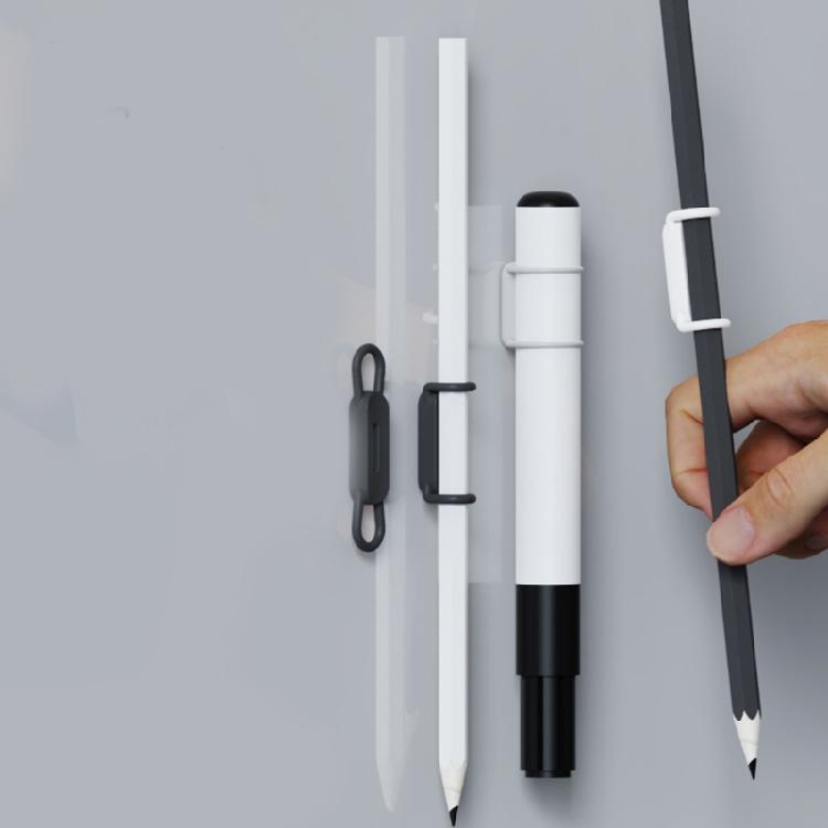 Multifunctional Magnetic Pen Organizers Flexible Silicone Construction Secure Desk Mount For Writing Tools