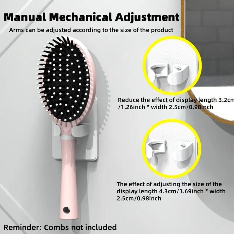 1PCS Punch-free Curly Hair Comb Storage Rack Light Luxury Bathroom Wash Basin Bathroom Wall-mounted Storage Air Cushion Comb Artifact
