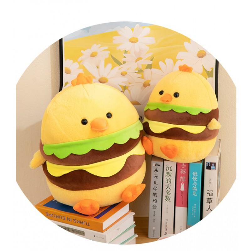 Soft Plush Chicken Toy Kids 30cm 40cm 50cm Yellow Stuffed Animal Pillow Bedroom Office Decor