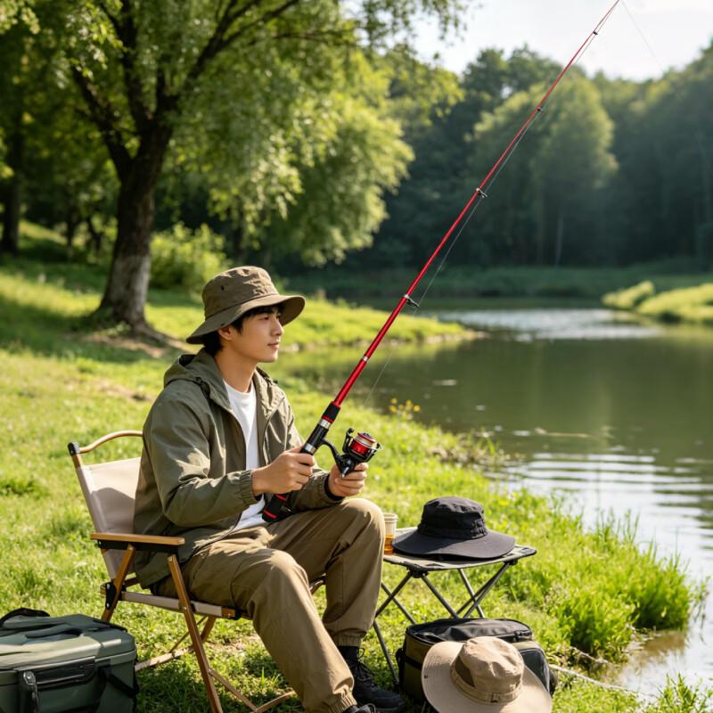 Master Spinning Fishing Rod and Reel Combo Set