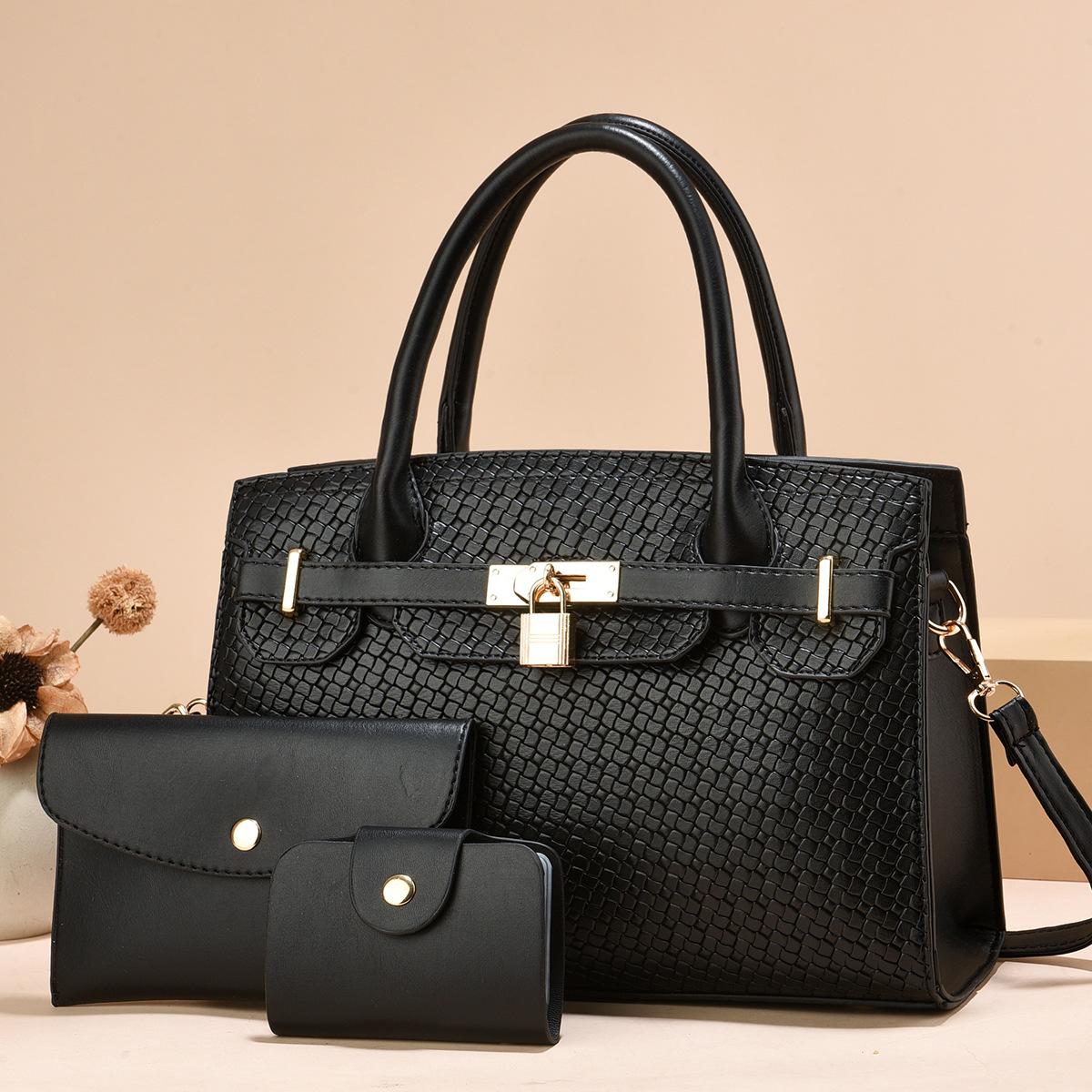 

Женская сумка новая сумка для ребенка и мамы высокая ценность атмосферная сумочка пэчворк сумка через плечо 31*12*21 чёрный