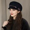 Casual Autumn Cotton And Linen Eightcorner Cap With Sun Protection For Women