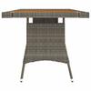 vidaXL Gartentisch Grau 160x70x72 Cm Poly Rattan & Massivholz Akazie