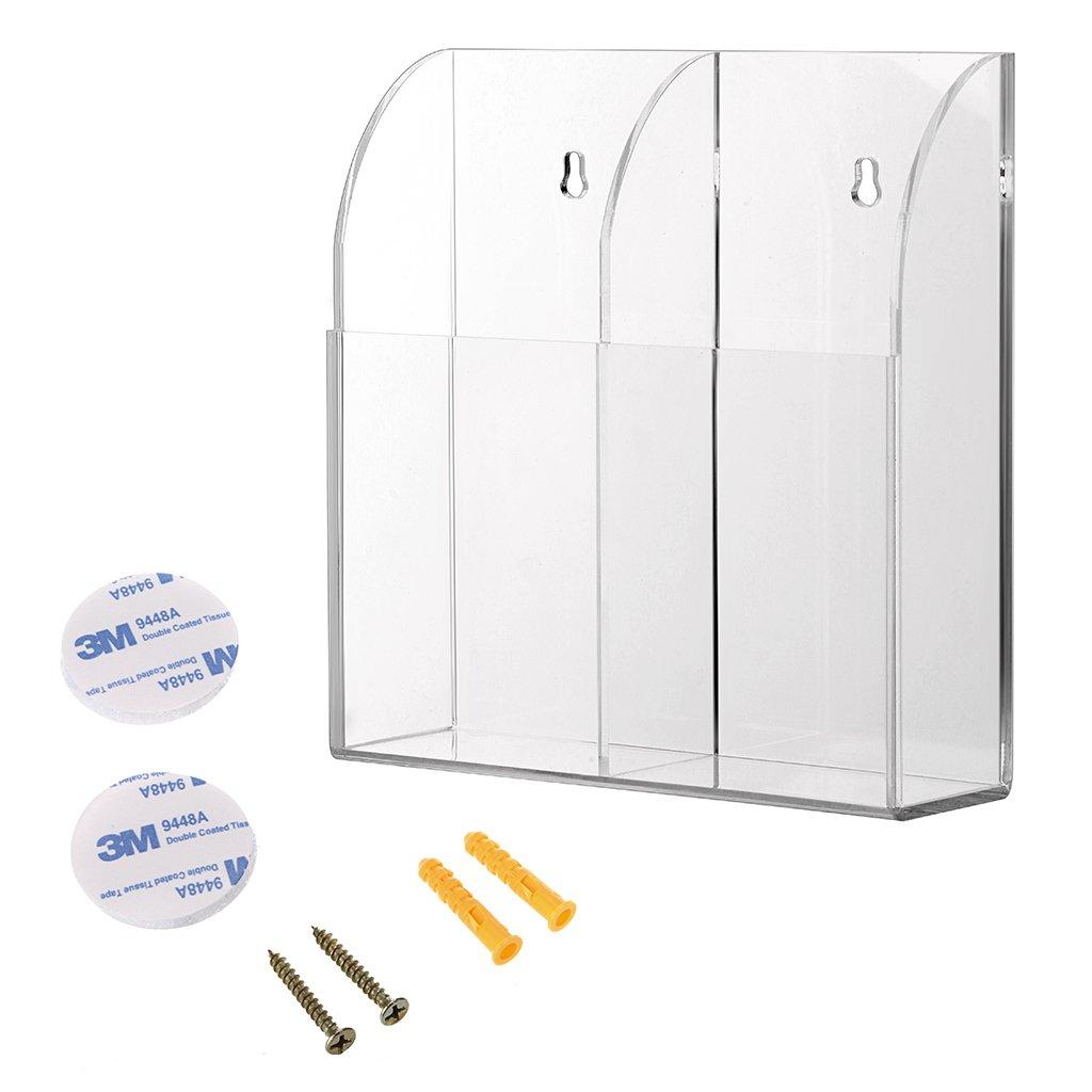 Sumnacon Remote Control Storage Wall Mount Remote Control Rack Remote Control Case Remote Control Stand Acrylic TV Air Conditioner Small Item Storage