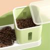 Gravity Pet Feeder and Water Dispenser Removable Fully Enclosed Waterer Feeder Dog Automatic Feeder Set for Pet 3.5L