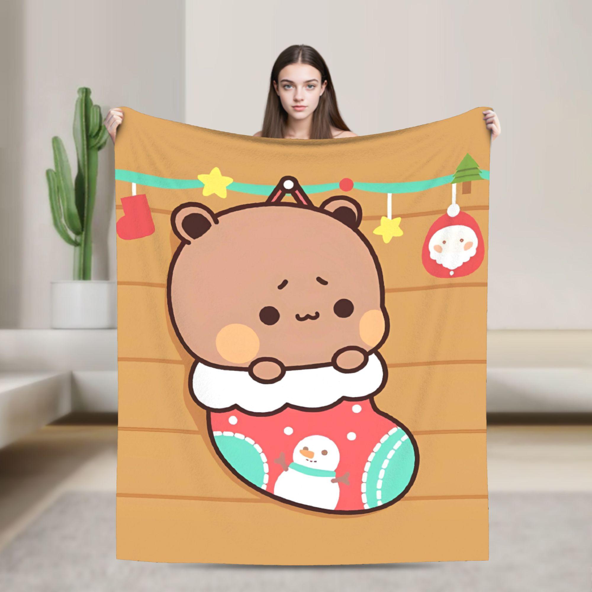 

Warm BlanketChild Camping Bubu Dudu Christmas Throw Blanket Flannel Bedspread For Couch Bed Fashion Sofa Bed Cover 75x90cm