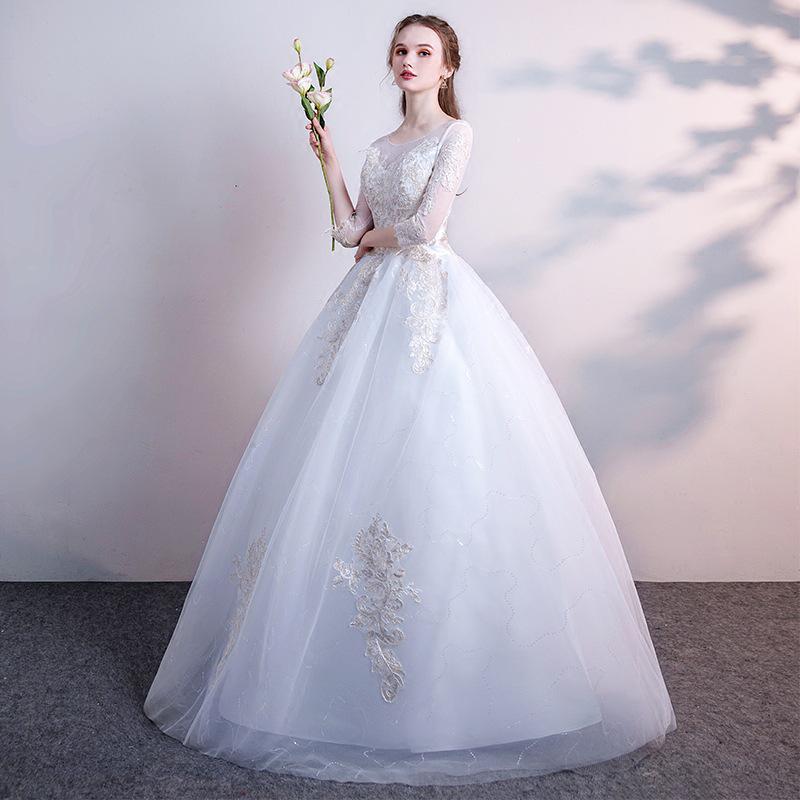 Vestido de novia, corte princesa, manga de encaje comprar a buen precio —  entrega gratuita, reseñas reales con fotos — Joom