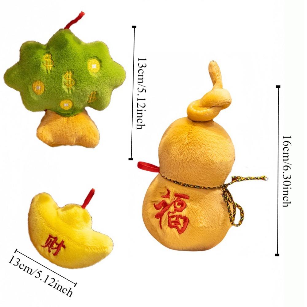 Soft Gourd Plush Toy Fortune Cartoon Plush Ingot Doll Gourd Mascot Plush Doll  Kids Gifts