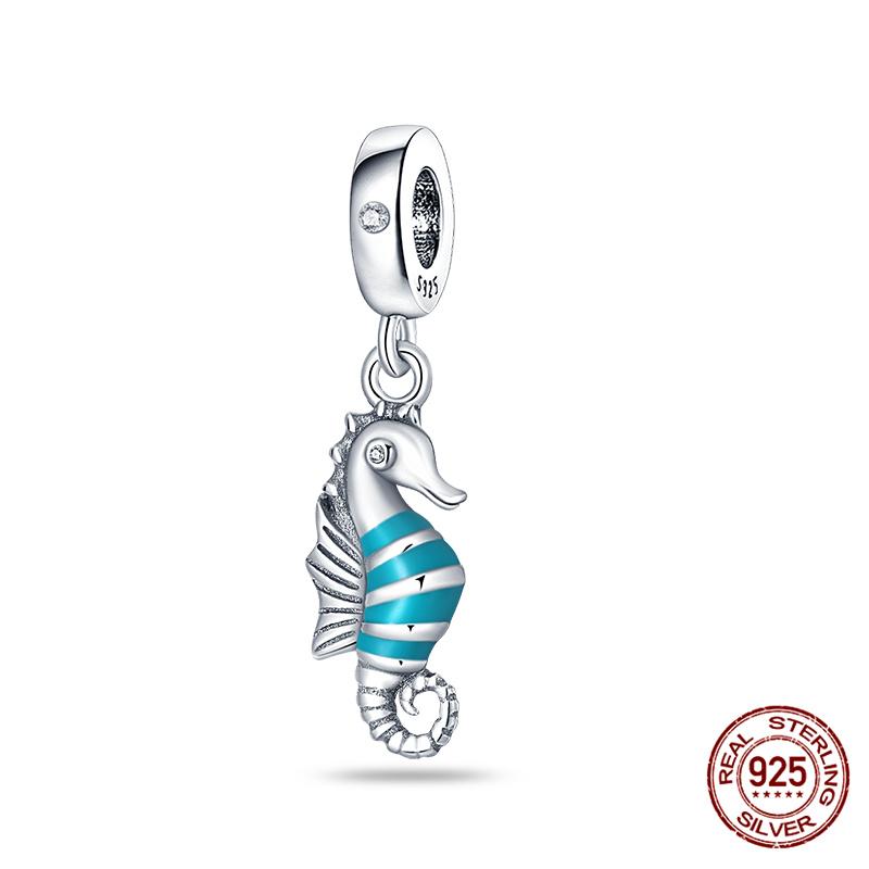 Charm Copper Marine Life Starfish Turtle Charm Bead Fits Women 3Mm Original Bracelet Necklace Diy Fine Jewelry Gift