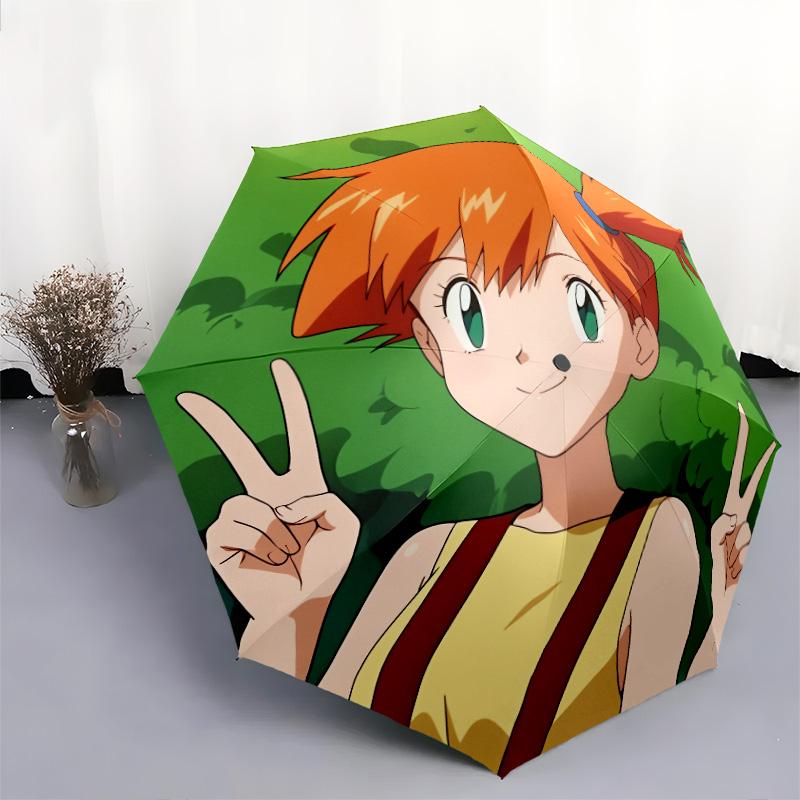 Misty Pattern, Automatic Folding Umbrella, Portable and Foldable Design, 8 Ribs, a Christmas or Birthday Gift.