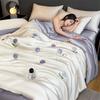 Cool Summer Ice Silk Summer Quilt Single Piece Flower Summer Cool Quilt Single Dormitory Air Conditioner Machine Washable