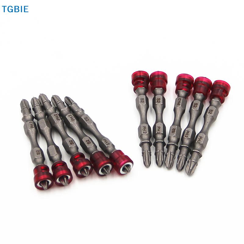 [TL][TL]5Pcs PH2 Phillips Single Head Magnetic Screwdriver Bits Anti-Slip 1/4 Inch Hex Shank Drywall Electric Screwdriver Tools