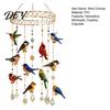 Modern Minimalist Patio Decor Graceful Bird Wind Chime, Stained Outdoor Sun Catcher Windchime, Colorful Yard Dreamy Romantic Room Accents Decorations,
