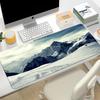 Mauspad Gamer Computer Neu Benutzerdefiniert Zuhause Tastaturmatte Mausmatte Schreibtischmatten Laptop Teppich Anti-Rutsch Mauspad Wald Schneelandschaft