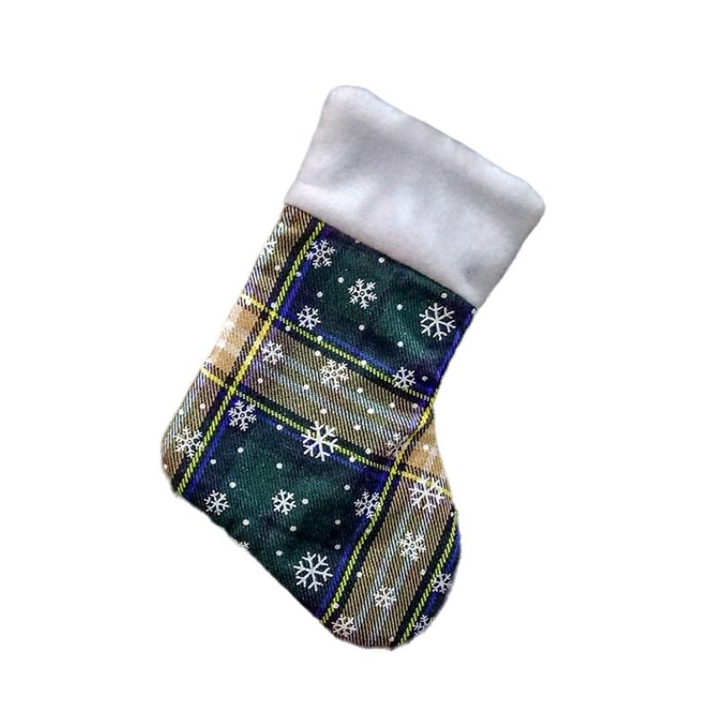 

Christmas Small Stockings Gifts Bag Fireplace Decoration Holiday Xmas Party зелёный