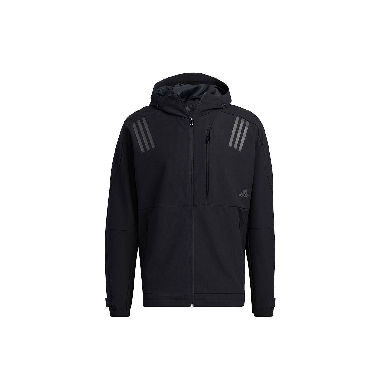 adidas Th Wv Multi Jkt Logo Printing Sports Hooded Jacket Black Men s H39264 XL