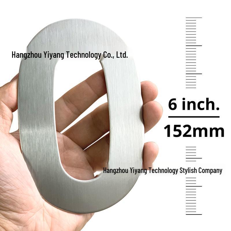 15CM 3D Stainless Steel Outdoor House Number - 6 Inch
