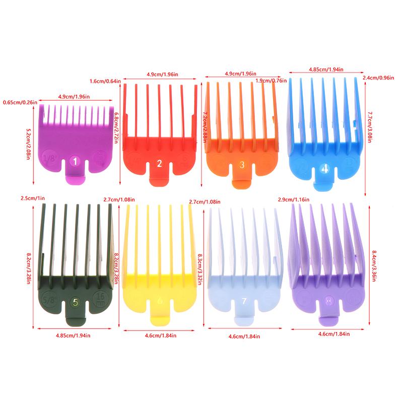 2/3/8/10Pcs Hair Clipper Limit Comb Guide Limit Comb Trimmer Guards Attachment 3-25Mm Universal Colorful