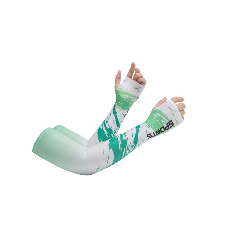 

Мужские и женские летние велосипедные длинные рукава из ледяного шелка, летние тонкие, с защитой от УФ-лучей XL зелёный