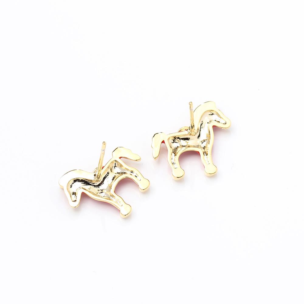 The new product is cute, dripping oil, and there will be money soon. Red pony stud earrings are simple and versatile. Birthday year zodiac earrings, s