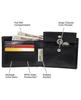 GUESS Leather Slim One Size Men's Bi-Fold Wallet, Charcoal/Black,