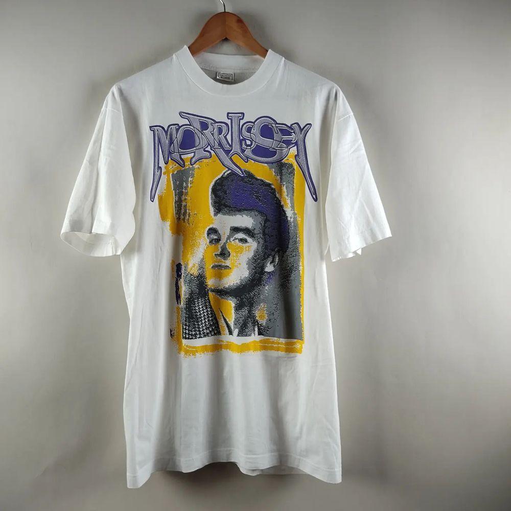 90 Morrissey Tshirt The Smiths Style White Short Sleeve Unisex Tshirt KH10442 M