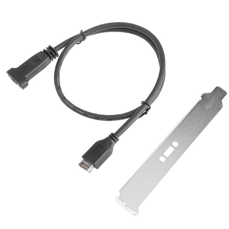 0,4 M USB 3,1 Front Panel Header zu USB-C Typ-C Weibliche Verlängerung Kabel 40cm mit Panel Montieren schraube 40cm