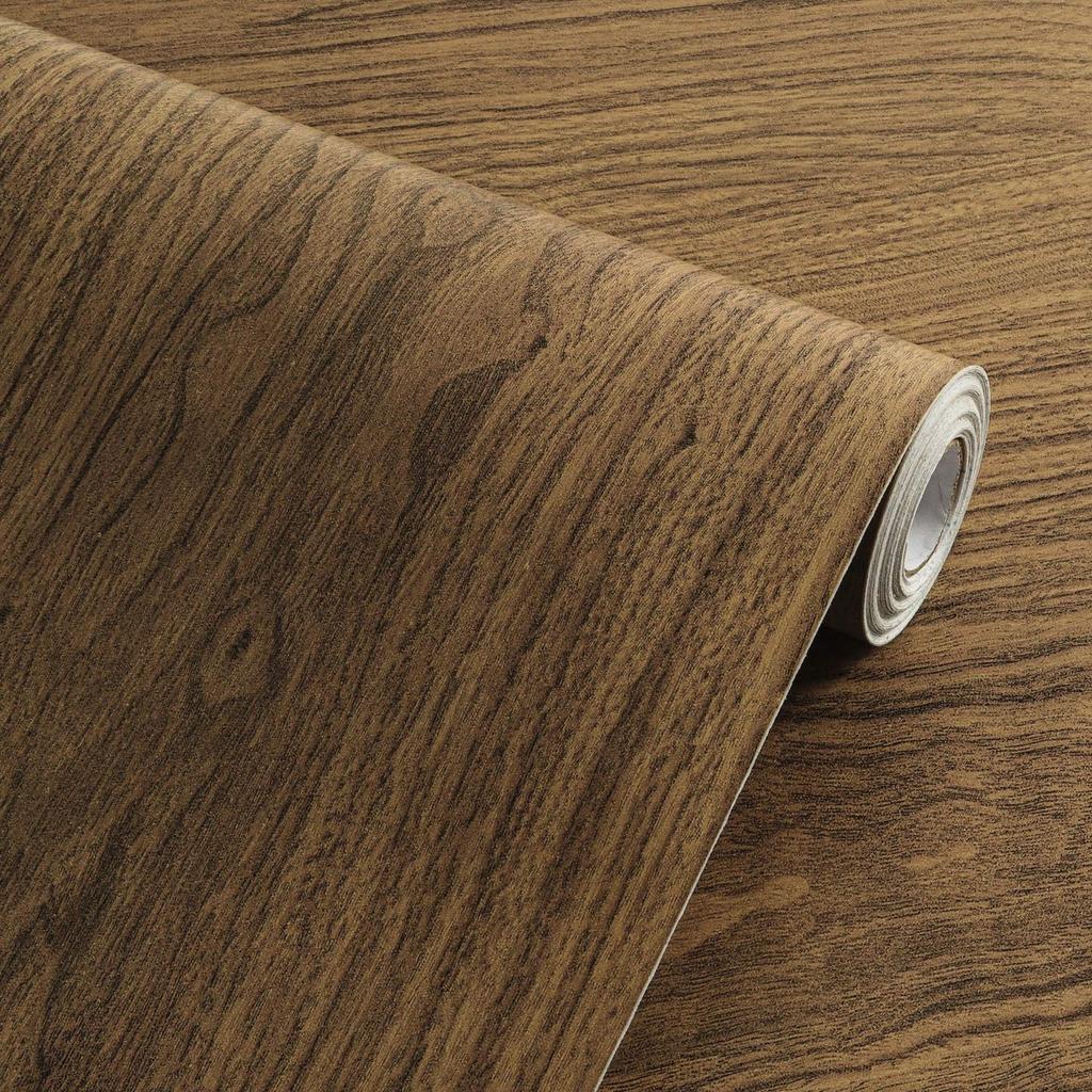 Wood Grain Wallpaper Tile Removable Cutting DIY Wall Decor Sticker, Sticker, Sheet, Decorative, Renovation, (White)