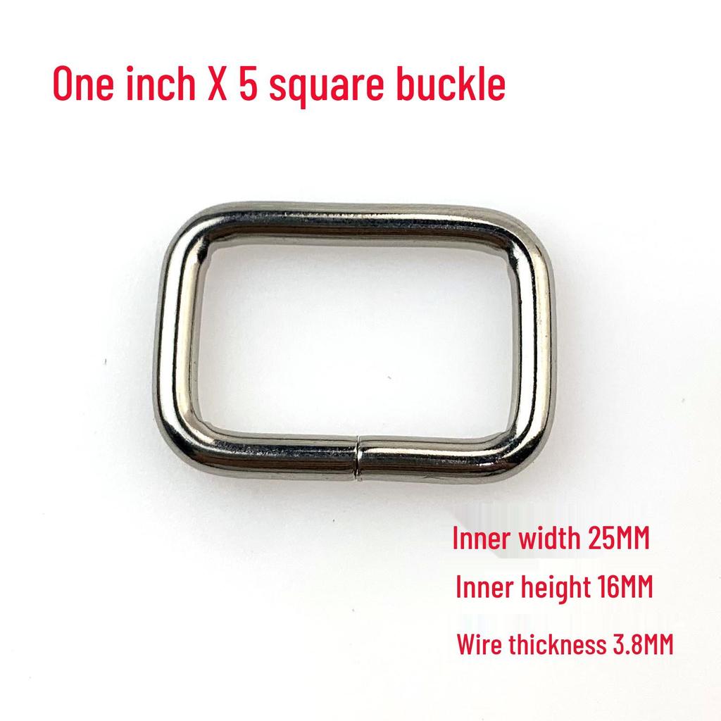 3.8MM Thick Iron Square Ring Buckle for Luggage and Webbing Adjustment