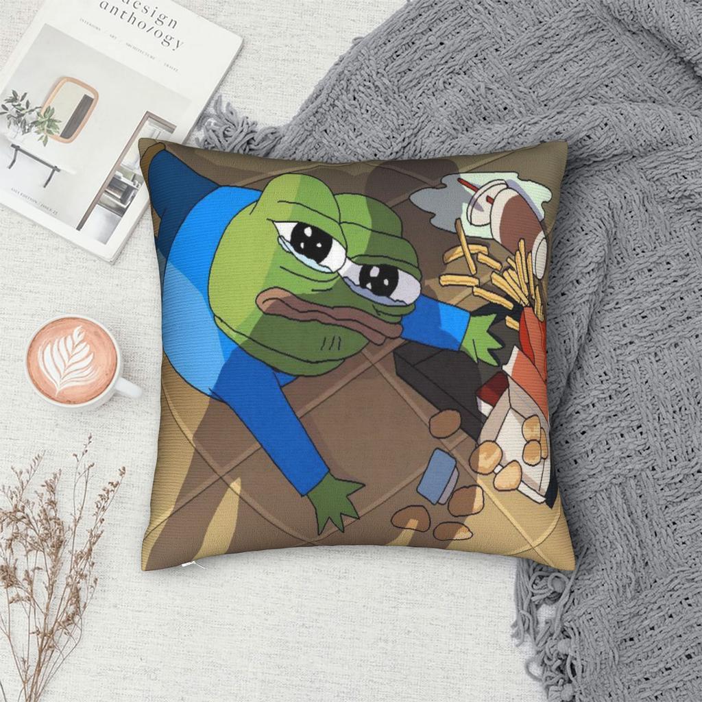 New Style Home Sad Pepe Frog funny Meme Decorations Pillowcases Stuff Pillow Covers Square Multiple Sizes