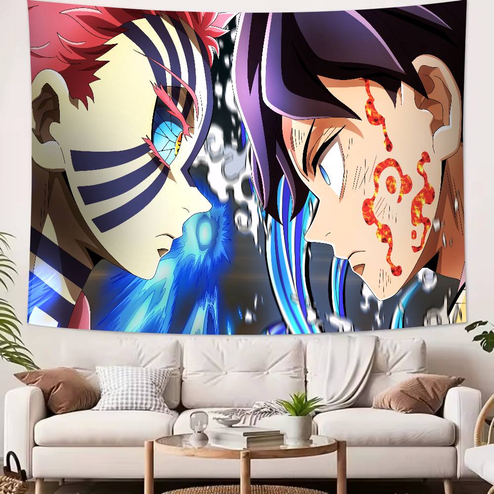 Tapeçaria Legal Quente Anime Demon Slayer Popular Decoração de Quarto Tapeçaria de Parede Sala de Arte Decoração de Casa Arte de Parede Decoração