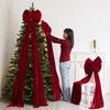Large Red Bow Tree Topper, Christmas Bow for Tree, Hotel and Mall Decoration