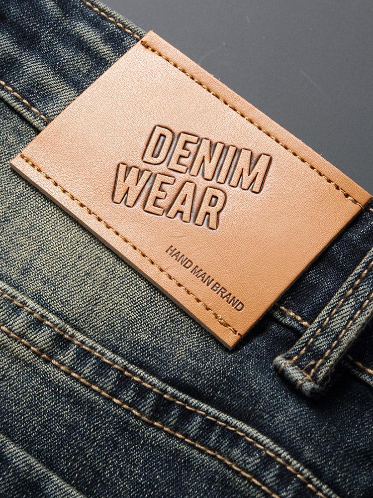 Men's European Slim Straight Jeans - New Stylish Anti-Static Trousers for Autumn and Winter