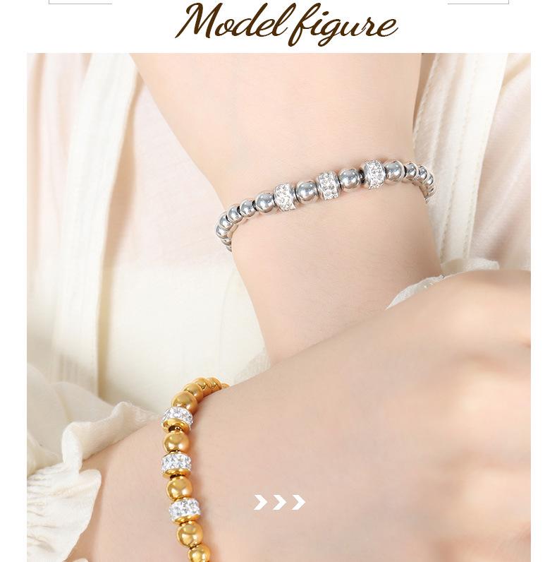 Japanese-Korean Fashion Beaded Bracelet with Diamonds & Rhinestones
