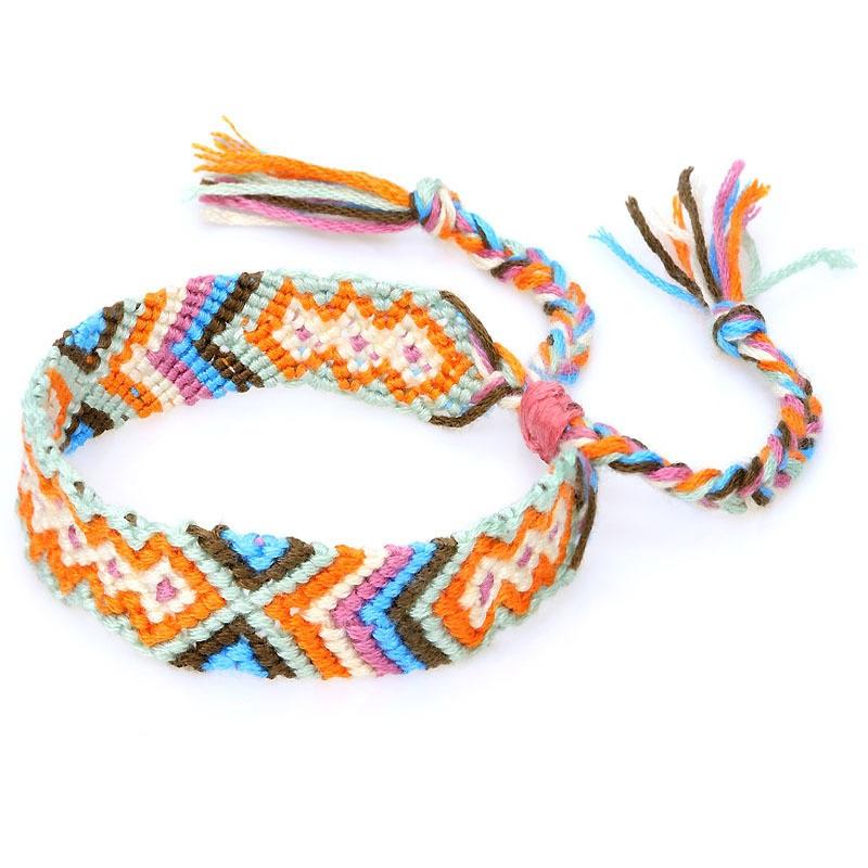 Bohemian Woven Friendship Bracelets for Women Girl Fashion Braided Handmade Tassels Wrap Boho Bracelets Adjustable