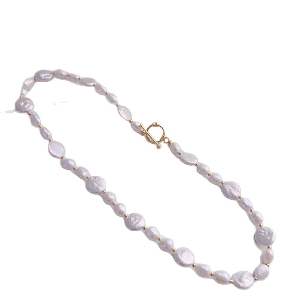 Special-shaped Irregular Baroque Natural Freshwater Pearl Necklace Women's Summer Light Luxury Niche Design High-end Clavicle Chain