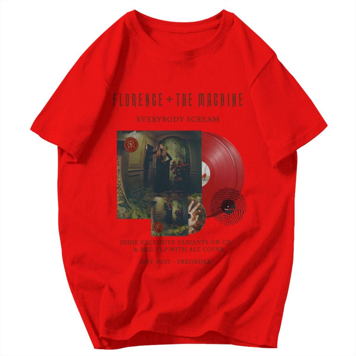 Men T Shirt Florence And The Machine Everybody Scream Trending Summer Y2K Graphic Short Sleeve Unisex Tops T Shirts S