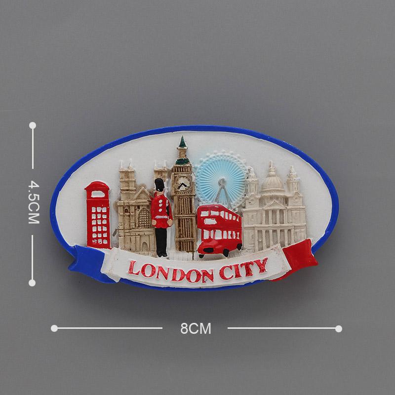 Magneți de frigider 3D lipiți pentru turism mondial, suveniruri creative, cadouri, magneți de frigider, Anglia, Londra, soldat de autobuz, cadouri suvenir